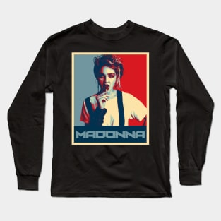 Madonna Original 80s Vintage Style Design Long Sleeve T-Shirt